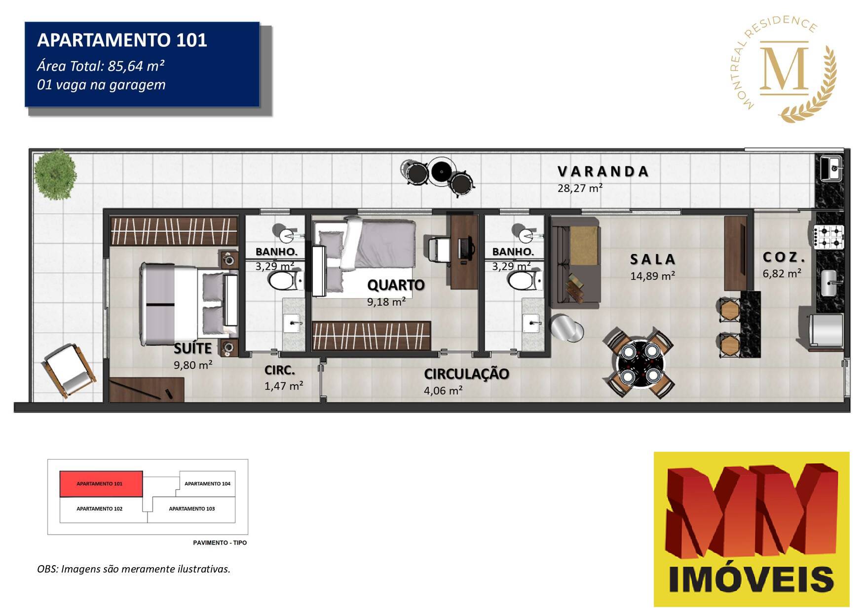 Apartamento à venda com 1 quarto, 58m² - Foto 6